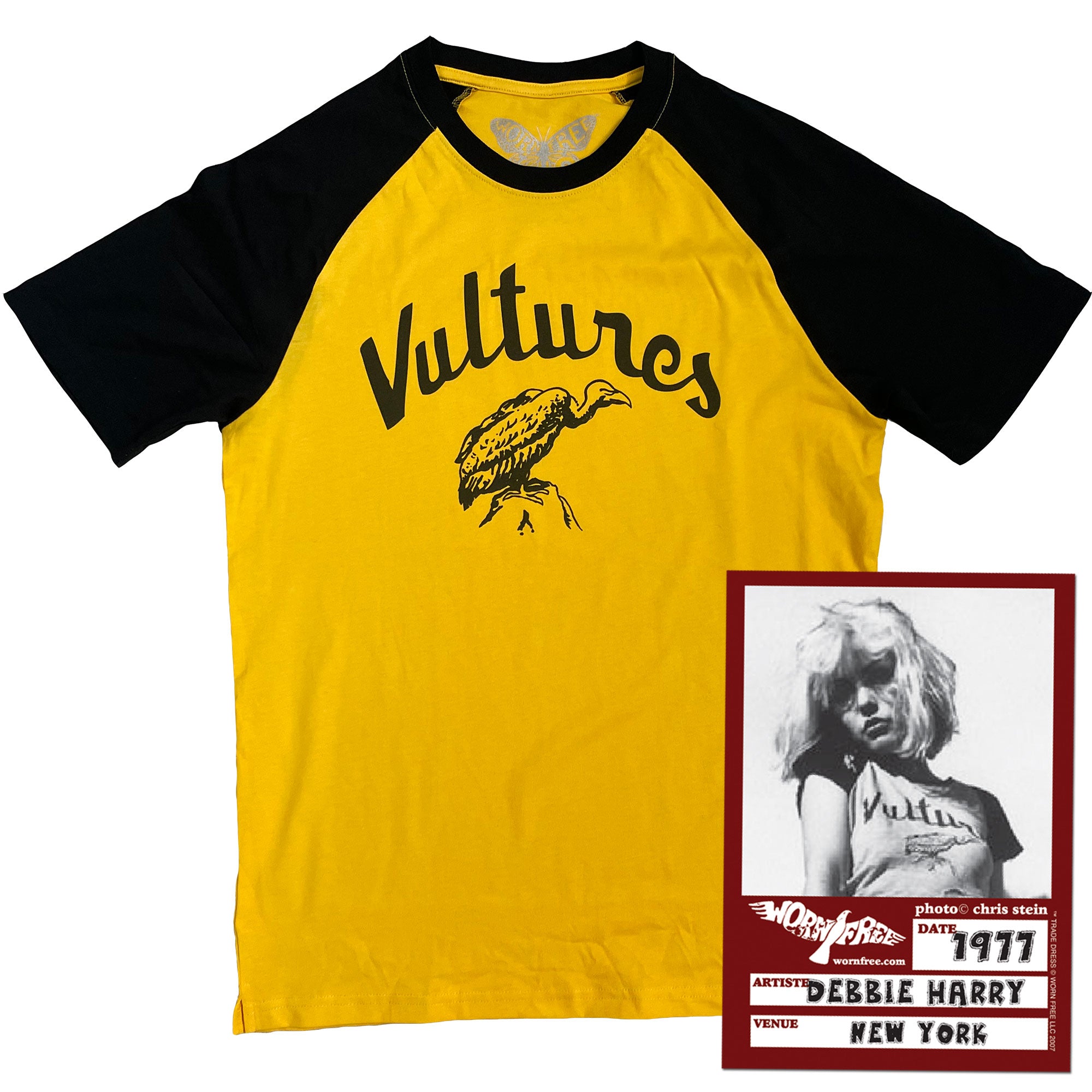 Blondie T-Shirt - Vultures Baseball Tee worn by Debbie Harry