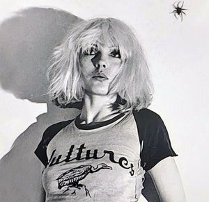 Debbie Harry wearing a vultures t-shirt