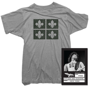 Dee Dee Ramone T-Shirt - Fleur de Lis Tee worn by Dee Dee Ramone