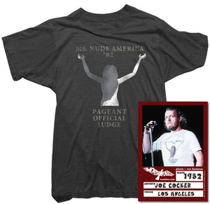 Joe Cocker T-Shirt - Ms Nude America Tee worn by Joe Cocker