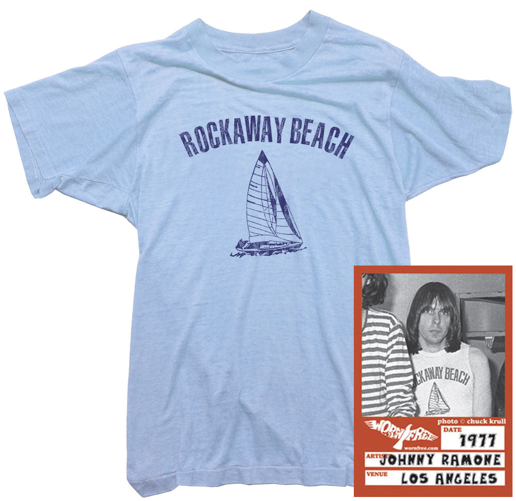 Johnny Ramone T-shirt - Rockaway Beach Tee worn by Johnny Ramone