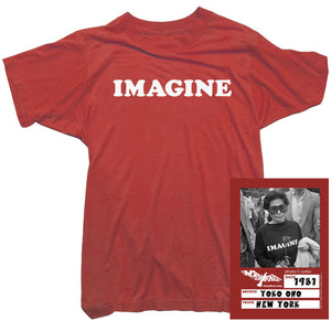 Yoko Ono T-Shirt -John Lennon Imagine Tee worn by Yoko Ono