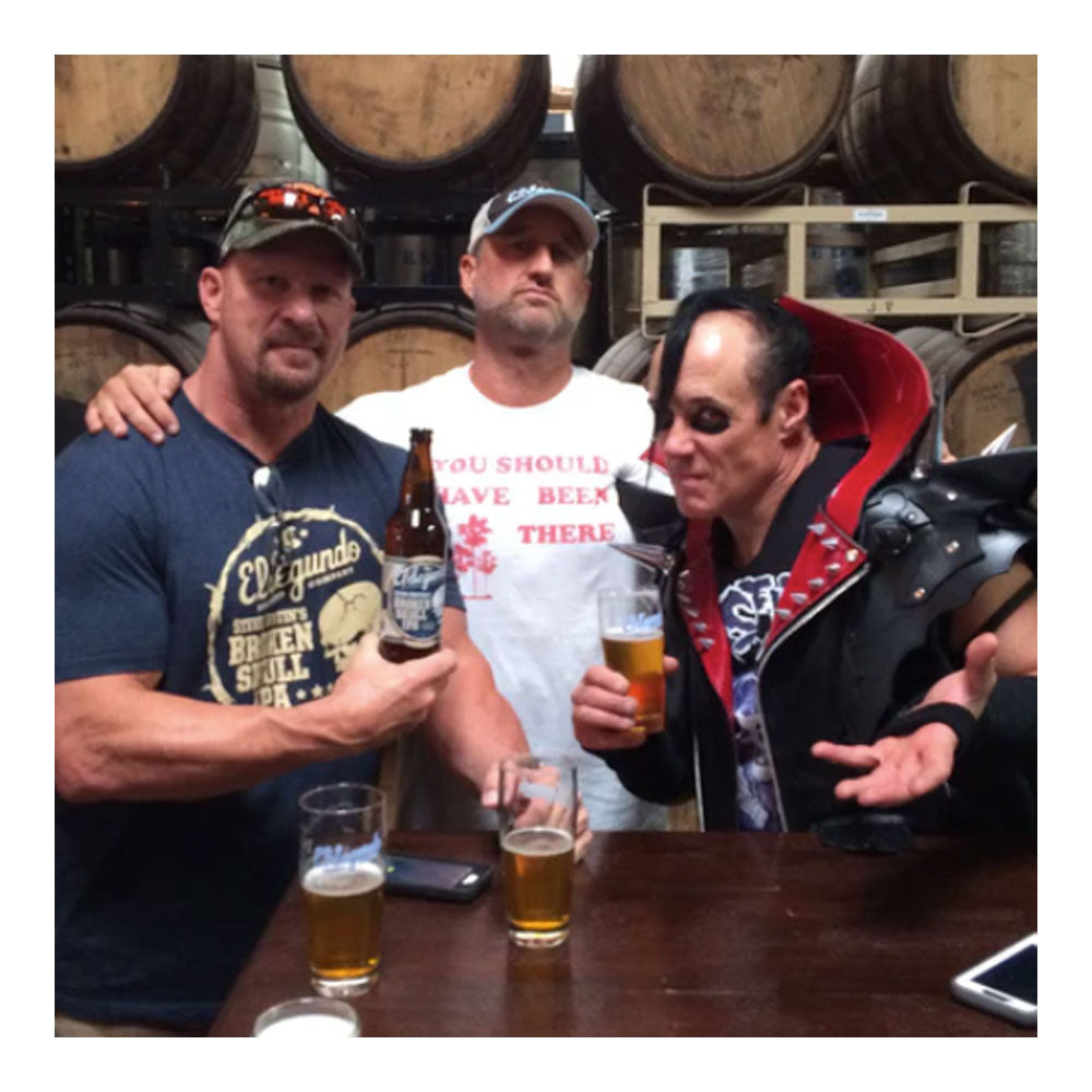 Stone Cold Steve Austin and Jerry Only from the Misfits wearing his "You Should Have Been There" Worn Free Cheech & Chong Tee