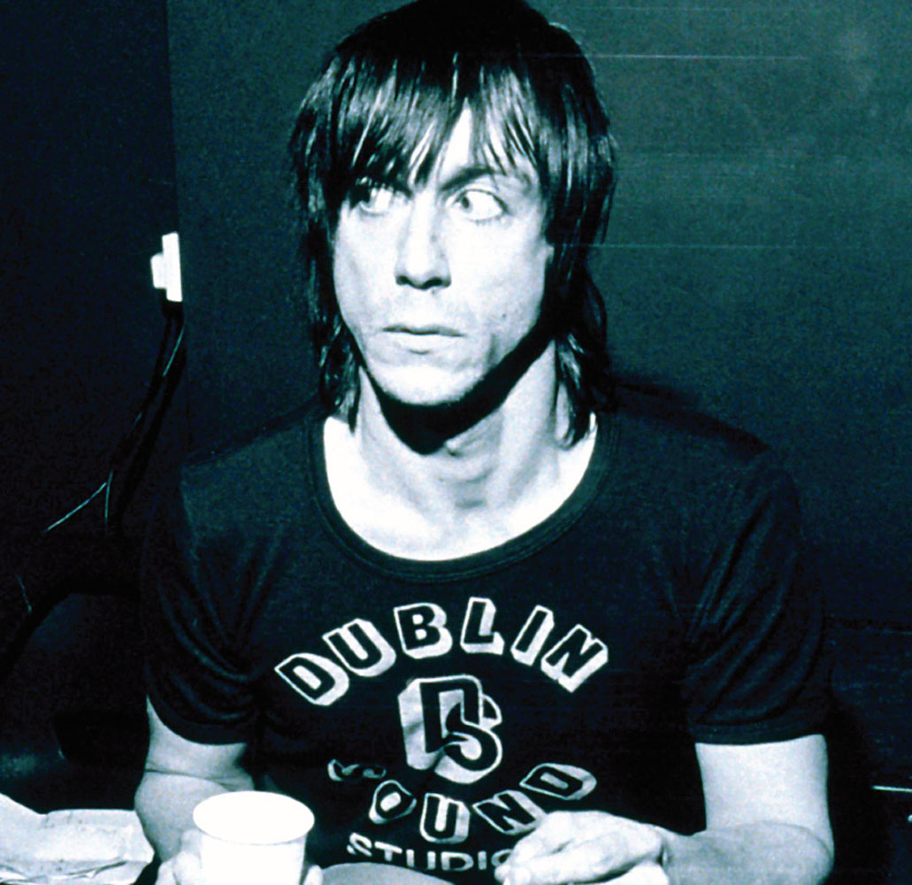 Iggy Pop wearing a black Dublin Sound Studio t-shirt