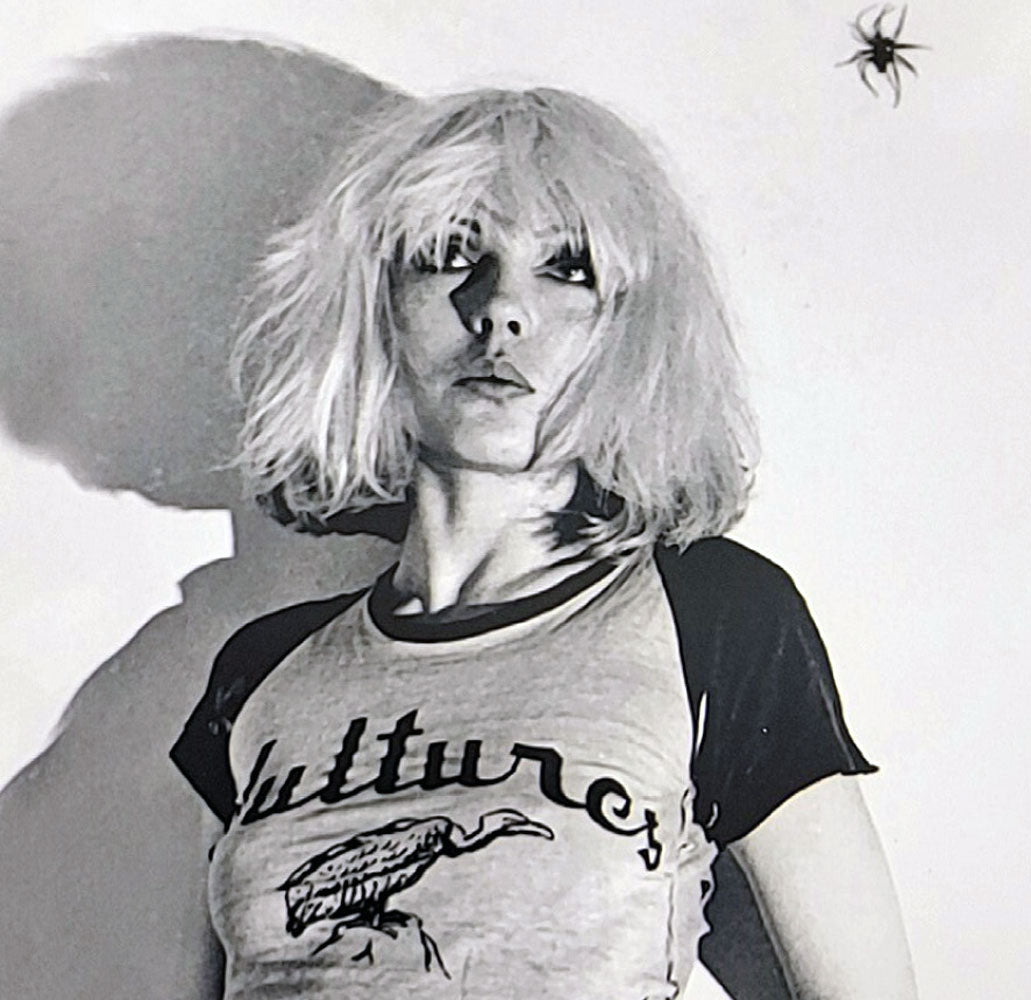 Debbie Harry wearing a vultures t-shirt