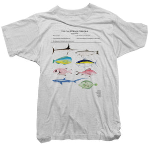 California Fish T-Shirt, Fishing T-shirt Silver