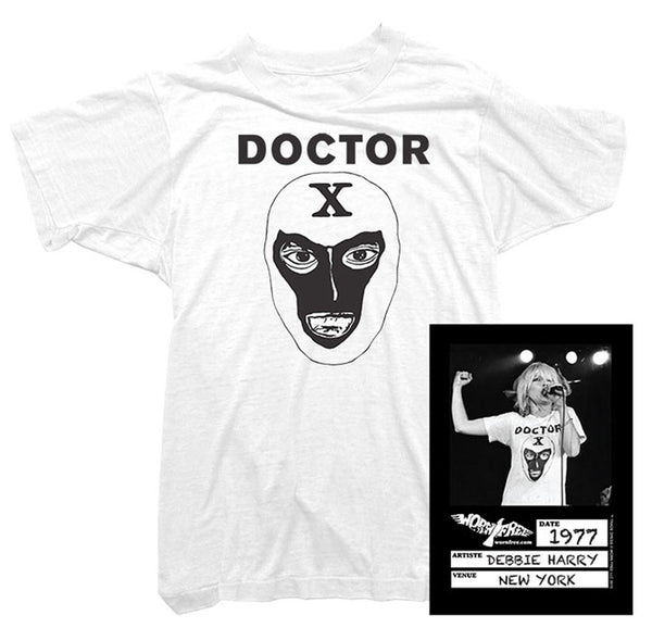 Official Blondie 'Staredown' Band Logo T-Shirt - Unisex Cotton Tee In White, Debbie Harry Merch