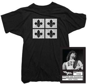 Dee Dee Ramone T-Shirt - Fleur de Lis Tee worn by Dee Dee Ramone