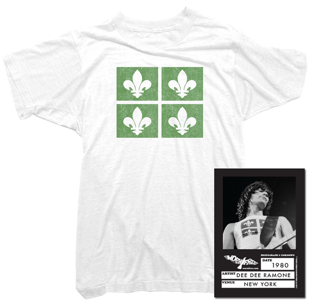 Dee Dee Ramone T-Shirt - Fleur de Lis Tee worn by Dee Dee Ramone
