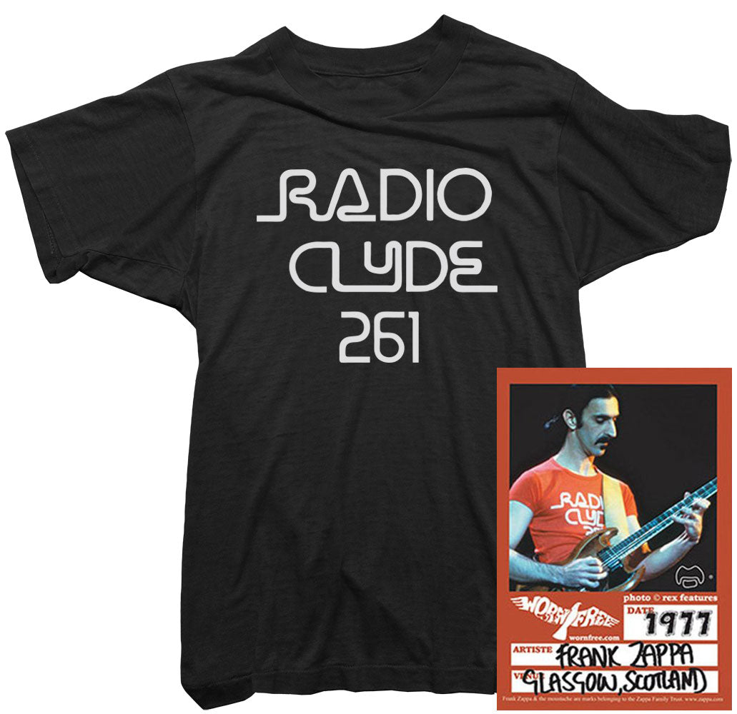 Frank Zappa T-Shirt - Radio Clyde Tee worn by Frank Zappa