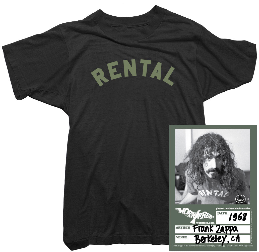 Frank Zappa Rental T-Shirt worn by Frank Zappa. Zappa - Free