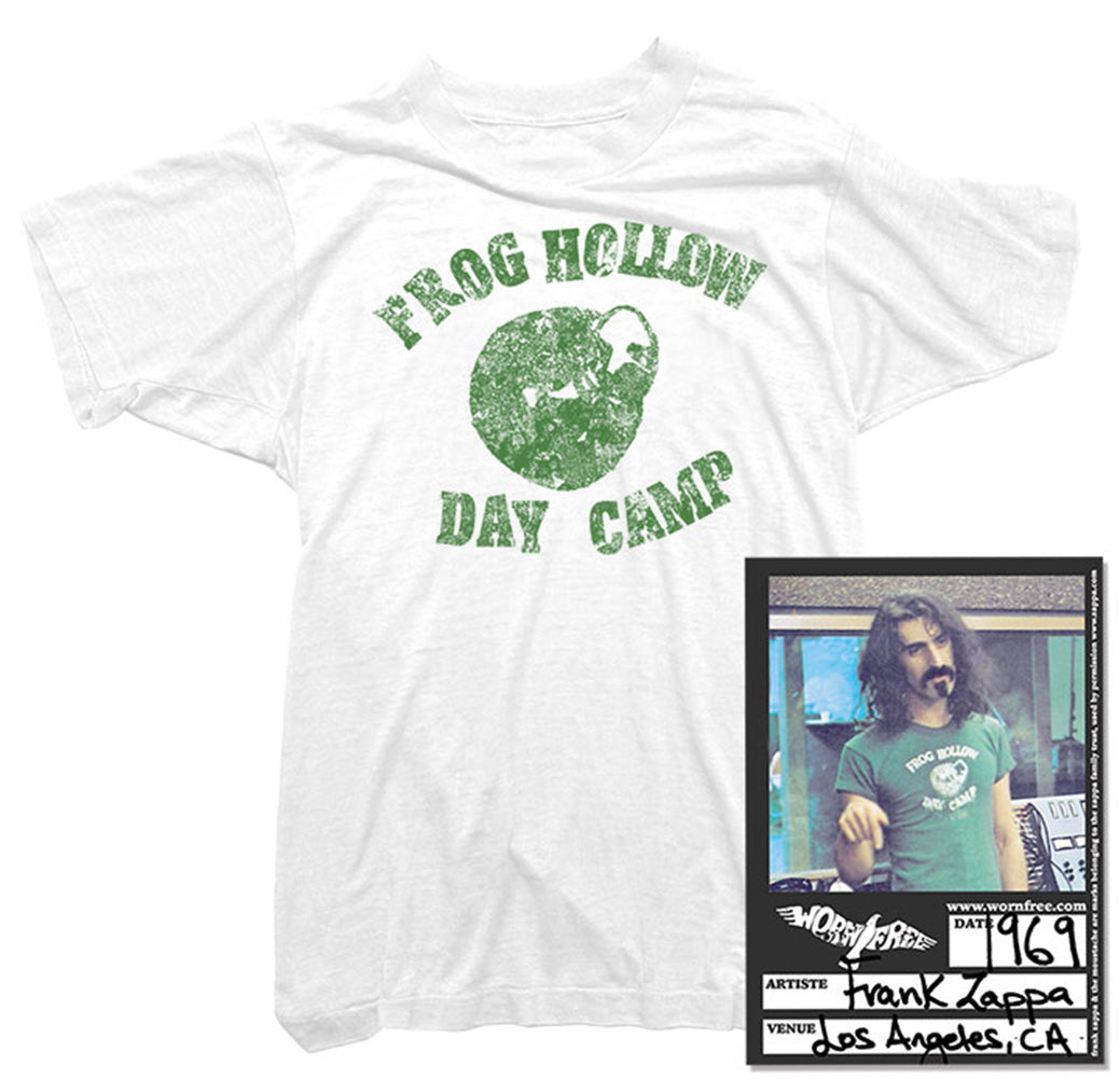Frank Zappa T-shirt Frog Hollow Tee worn by Zappa. - Worn Free