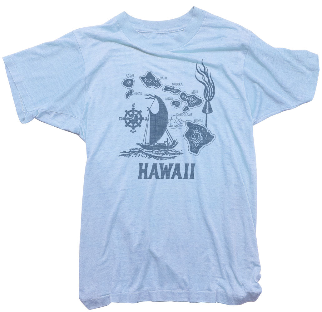 Hawaii T-Shirt. Hawaii Map by