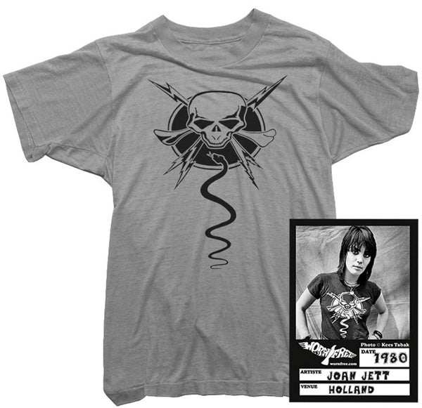 Joan Jett T-Shirt. Skull & Snake Tee worn by Joan Jett