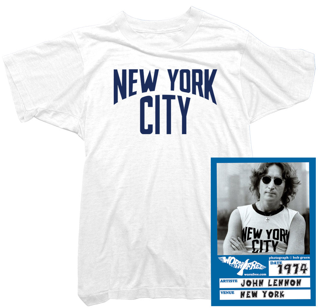 Tropisk Derbeville test sofistikeret John Lennon T-Shirt. New York Tee worn by John Lennon. Vintage T-Shirt -  Worn Free