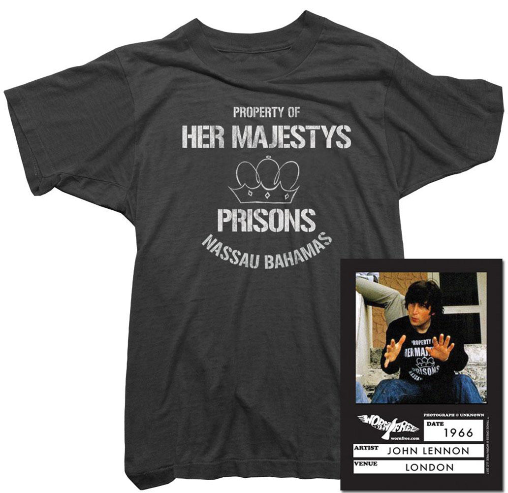 John Lennon T-Shirt - Bahamas Prison Tee worn by John Lennon