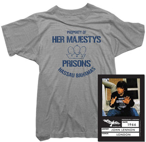 John Lennon T-Shirt - Bahamas Prison Tee worn by John Lennon