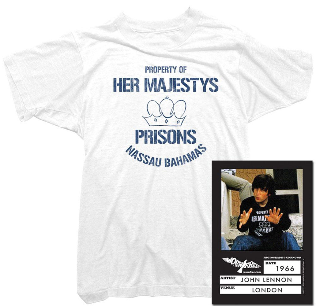 John Lennon T-Shirt - Bahamas Prison Tee worn by John Lennon