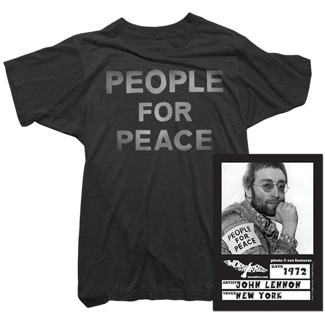 John Lennon T-Shirt. People for peace tee worn by John