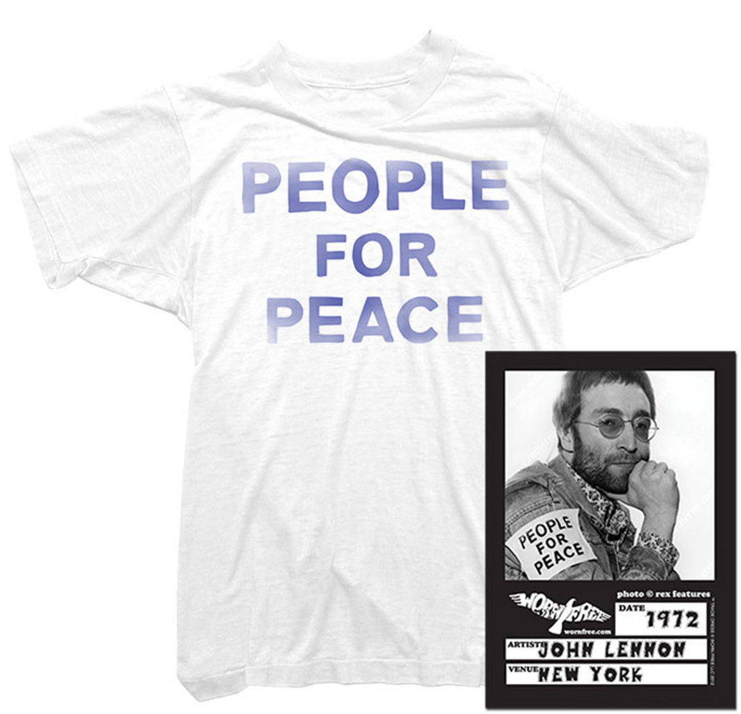 現品限り一斉値下げ！ John Lennon T-Shirt. People for peace tee worn by John 洋楽