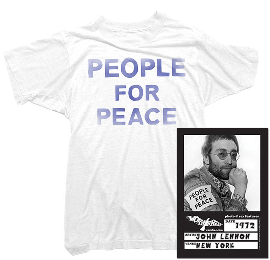 John Lennon T-Shirt - People for Peace Tee worn by John Lennon
