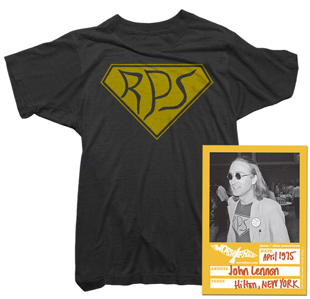 John Lennon T-Shirt. Record Plant Tee worn by Lennon. - Worn
