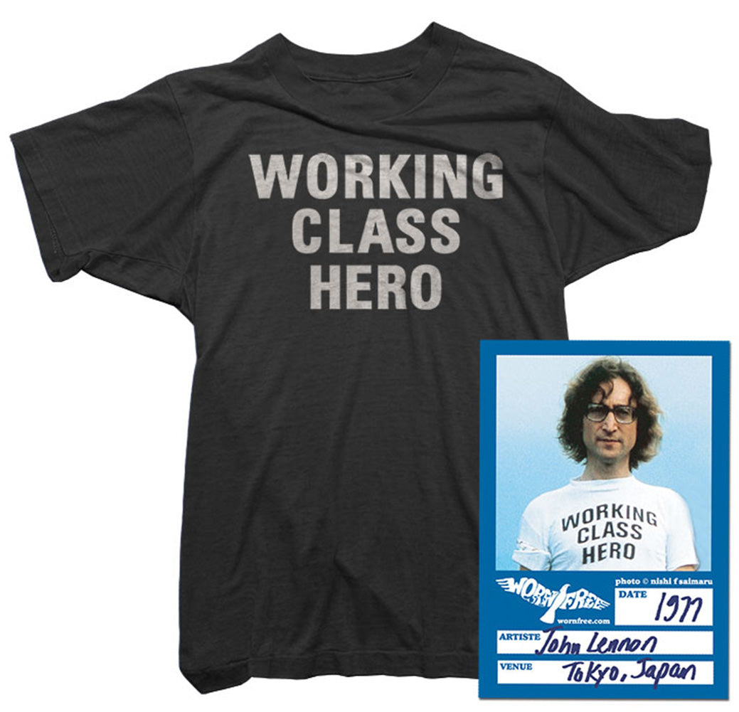 John Lennon T-Shirt Working Class Hero Tee worn by John Lennon - Worn Free