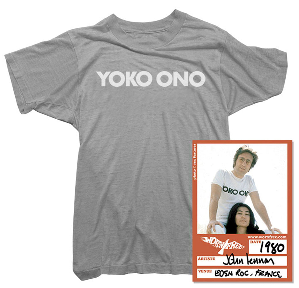 John Lennon T-Shirt. Yoko Ono Tee worn by John Lennon. - Worn Free