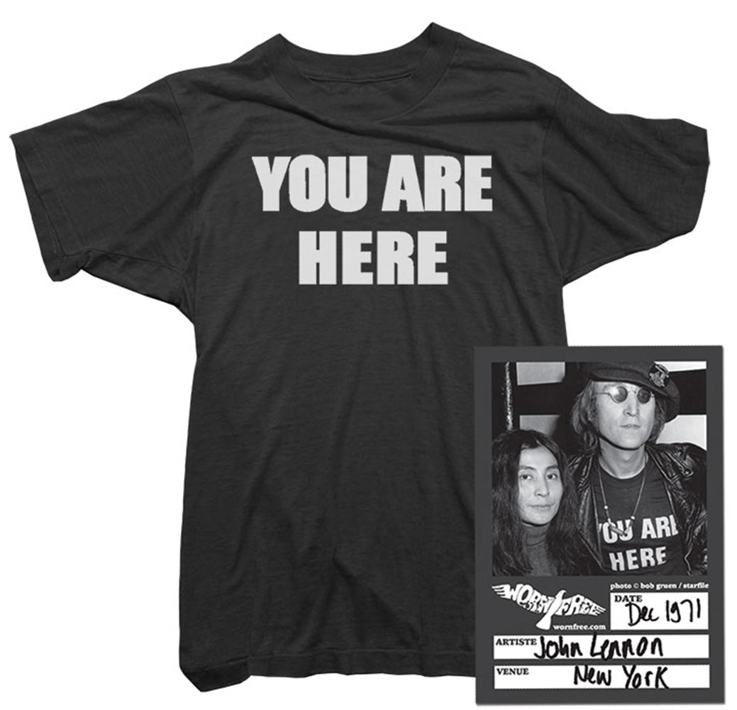 John Lennon T-Shirt - You Are Here Tee worn by John Lennon