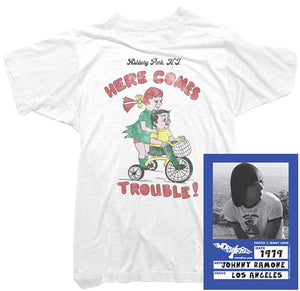Johnny Ramone T-Shirt - Here Comes Trouble Tee worn by Johnny Ramone
