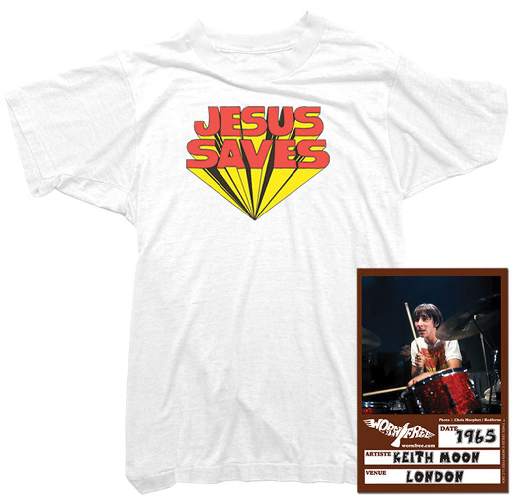 Keith Moon T-shirt - Jesus Saves Tee worn by Keith Moon