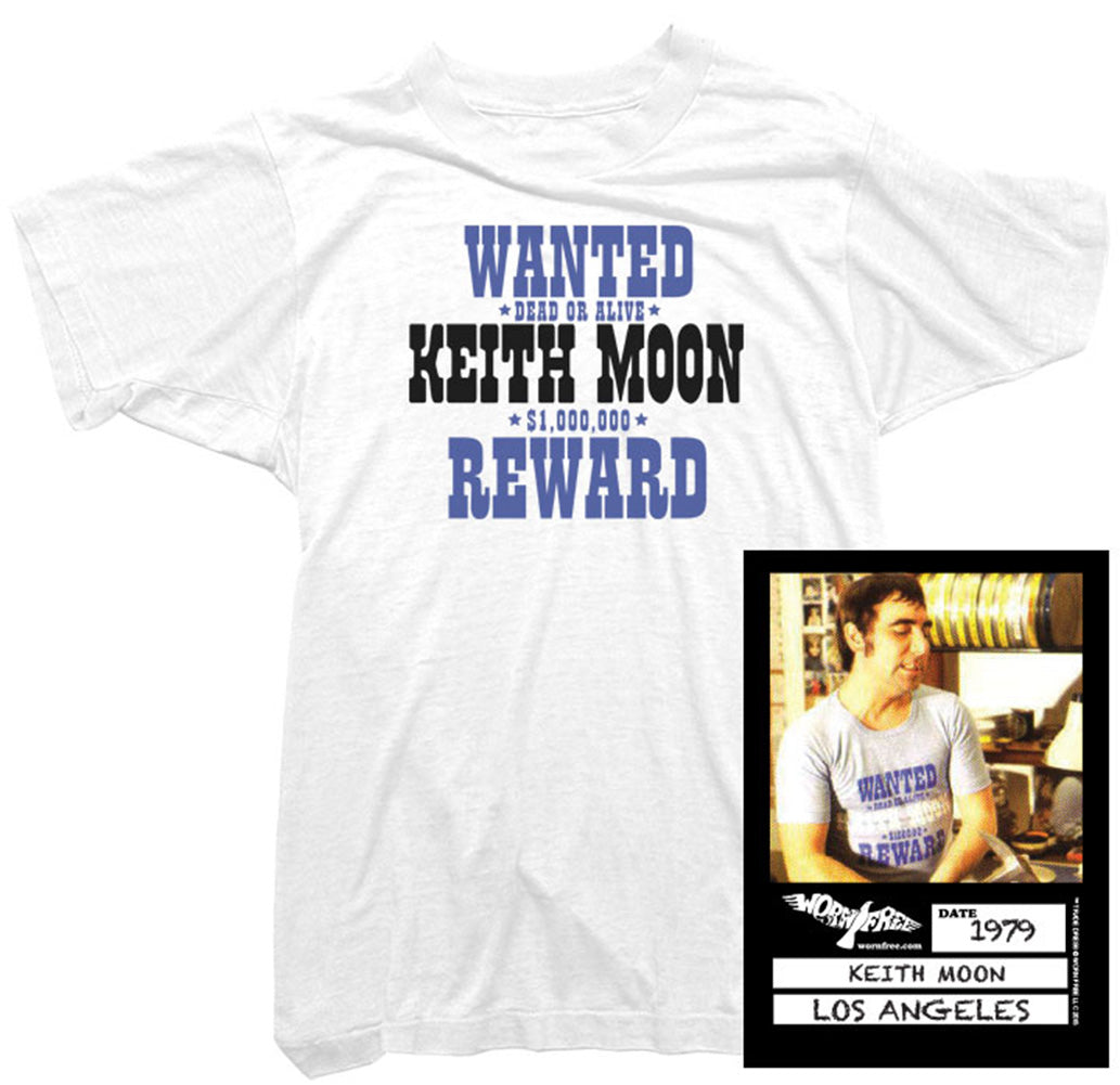 Keith Moon T-Shirt - Wanted Tee worn by Keith Moon