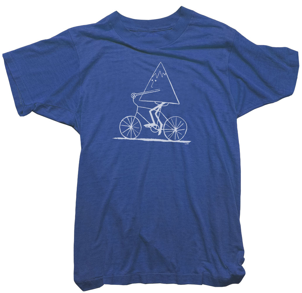 bike t shirt mountainbike Mountain Bike T-Shirt. Cycling T-Shirt by illustrator CDR. Small / Blue / Mens