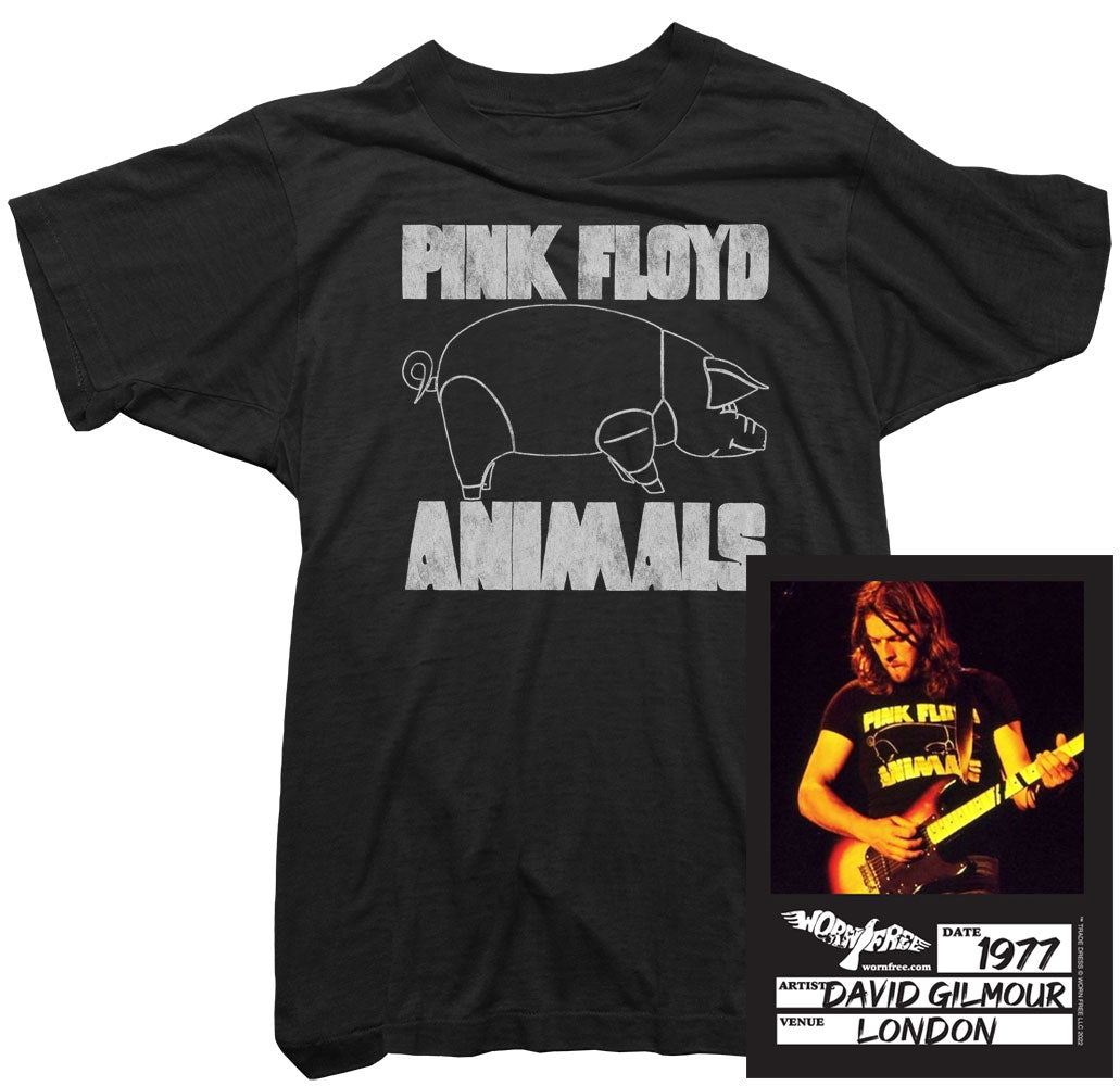 Pink Floyd T-Shirt - Animals V2 Front Print only Tee worn by David Gilmour