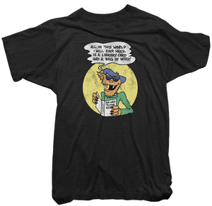 Hep Cat Library Card T-shirt - Punk Magazine Tee