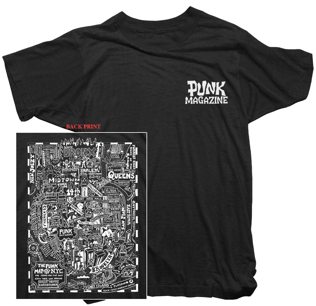 Punk Magazine T-Shirt. Punk New York Map T-Shirt, NYC Map Tee - Worn Free for Back In 2007 Free Printable