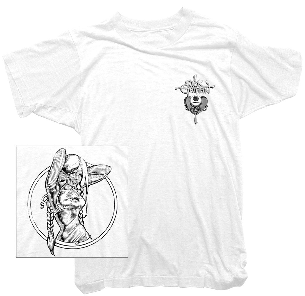 Rick Griffin Designs Tシャツ Lサイズ Rick Griffin Grateful Dead Surfing Skeleton T Shirt — Rick
