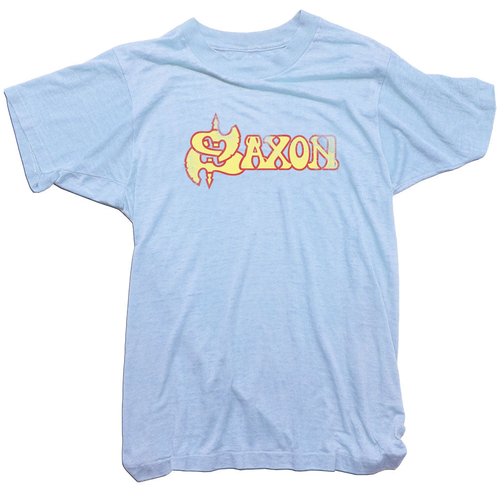 高質 Saxon Free Worn - Tee. Logo Saxon T-Shirt. ミュージシャン