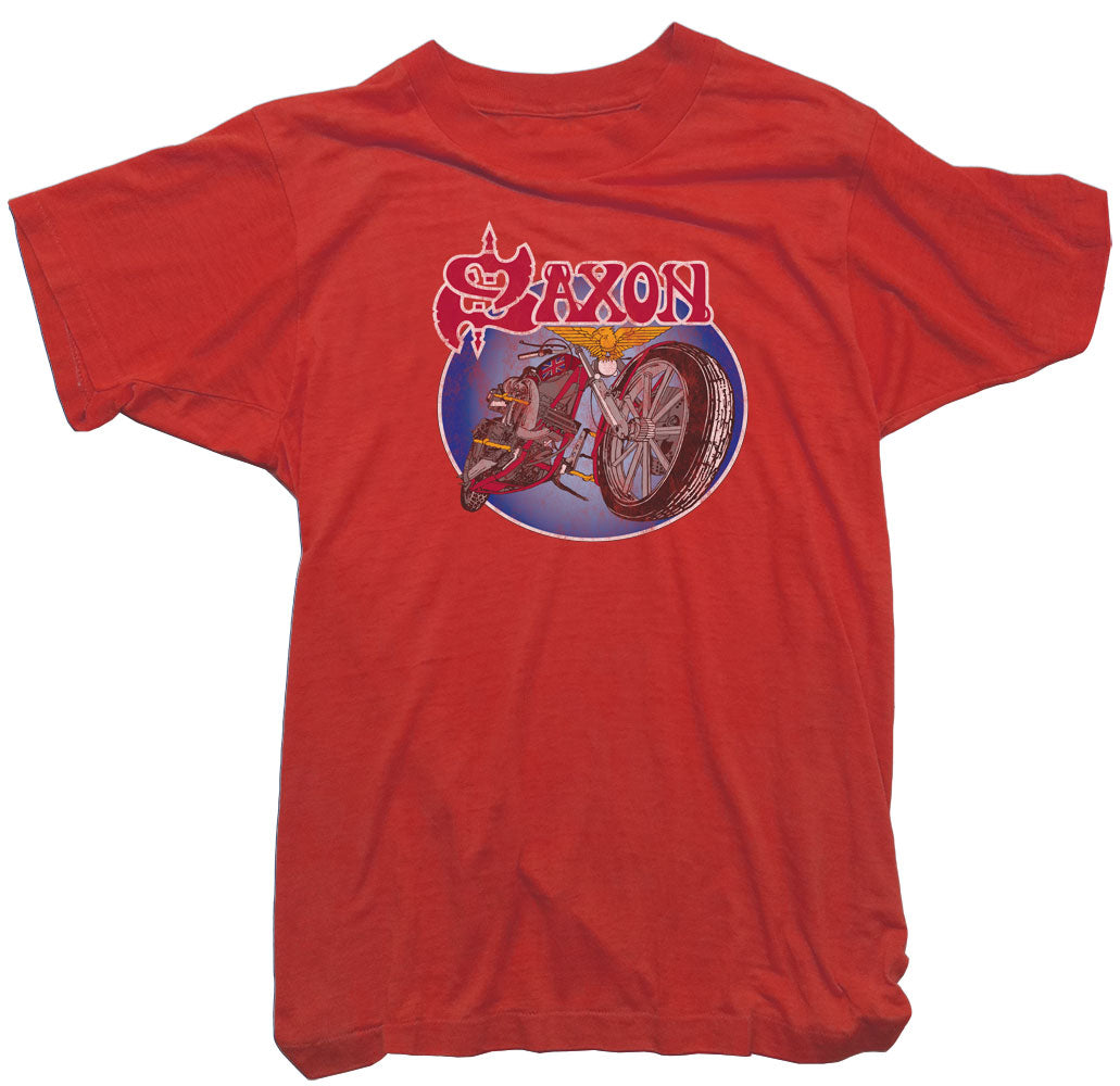 thumbnail image 2 of Saxon Tshirt - Denim And Leather And Other Cool Saxon T-Shirts At 2 of 14