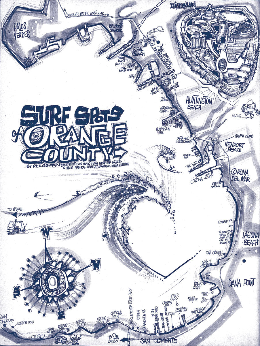 Rick Griffin T-Shirt - Surf Spots of Orange County Tee